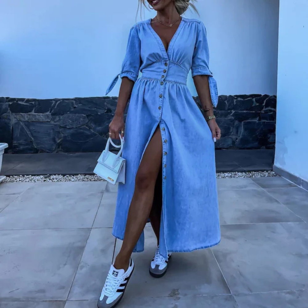 Vestido Maxi Casual con Detalles Elegantes