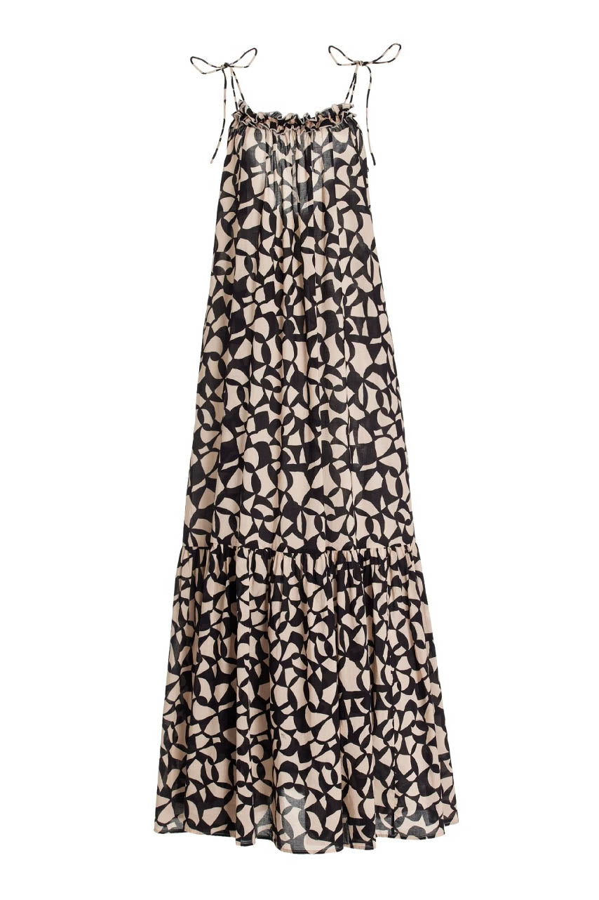 Vestido Maxi Estampado Geométrico