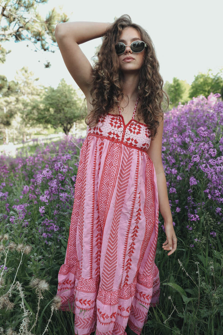 Vestido Largo Estampado Bohemio