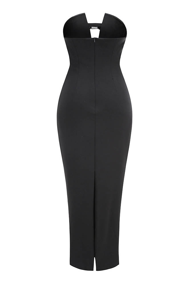 Vestido de Noche con Detalle de Lazo