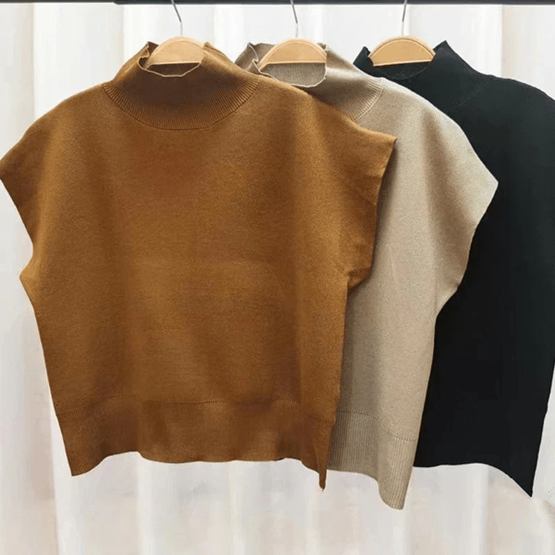 Top Minimalista de Cuello Alto