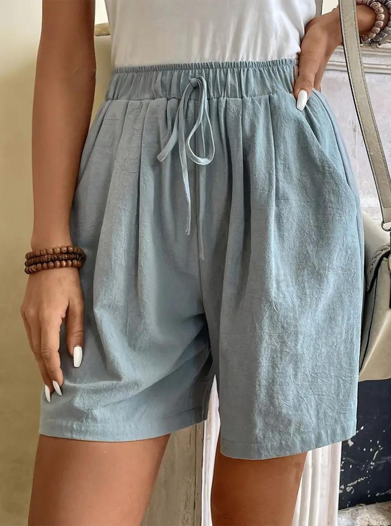 Shorts fluidos de talle alto