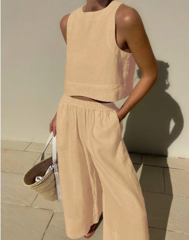 Conjunto Top Corto & Pantalón Palazzo