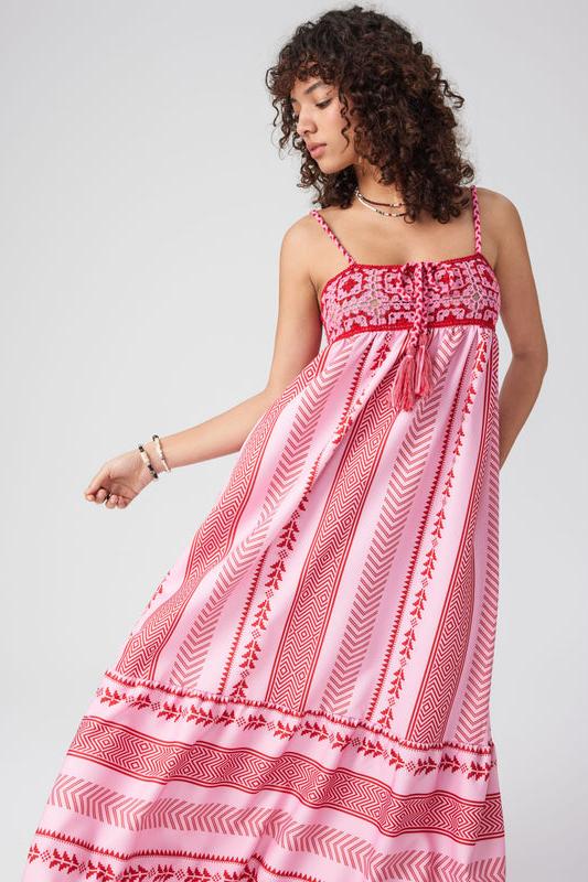 Vestido Largo Estampado Bohemio