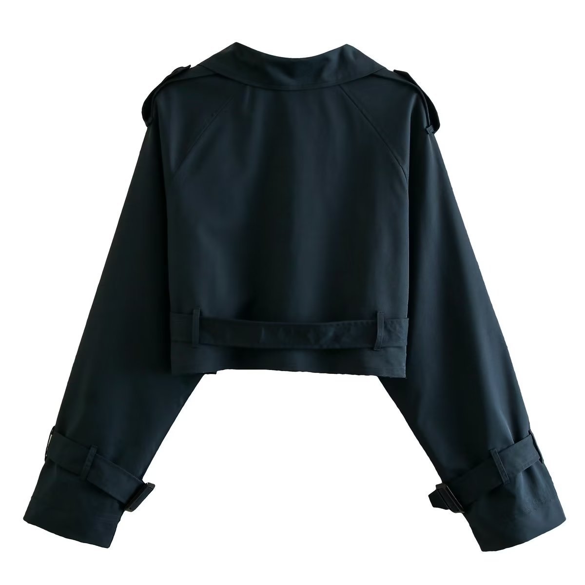Chaqueta Trench Corta con Cinturón Ajustable