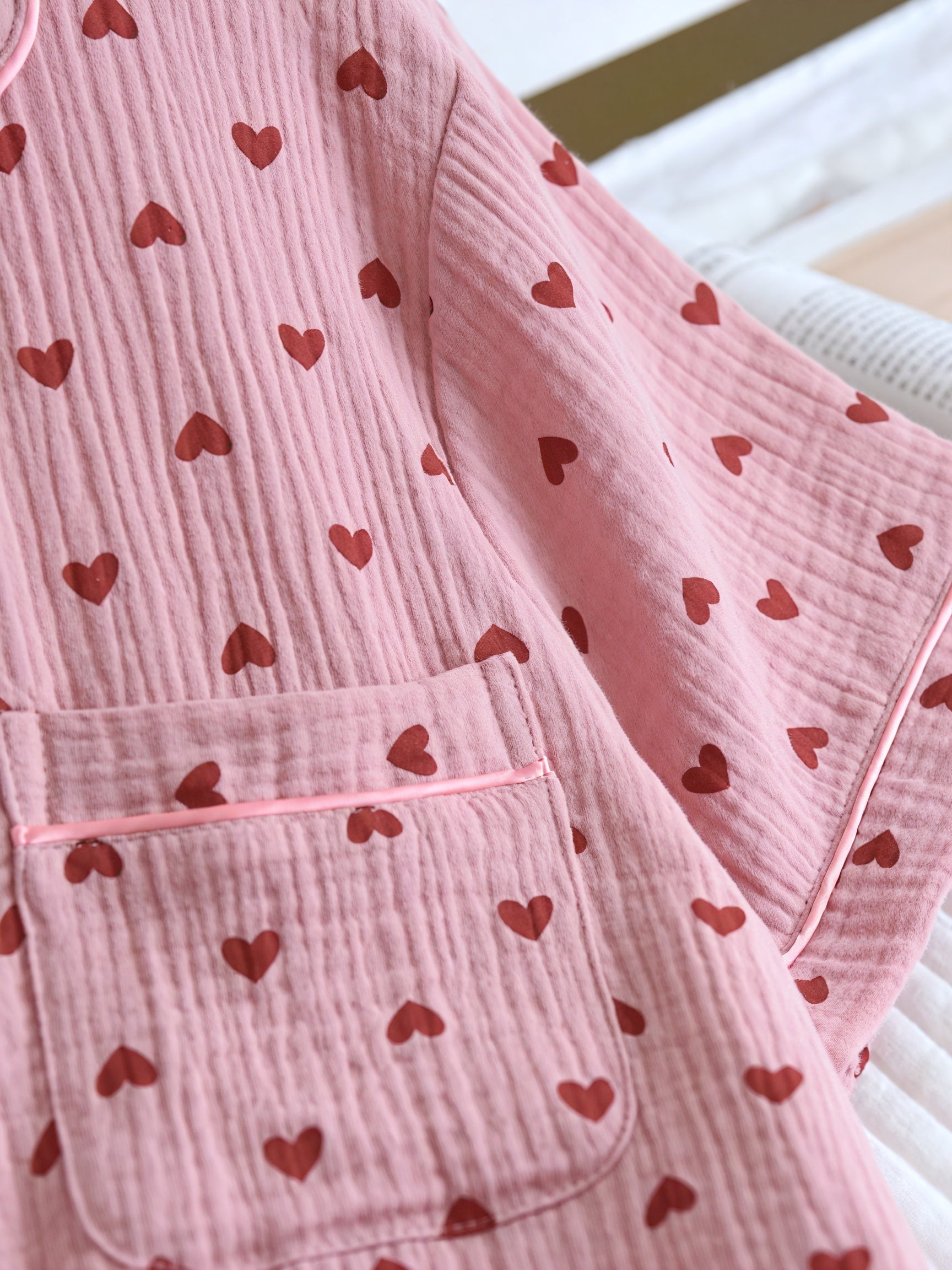 Conjunto de Pijama Corazón Cómodo