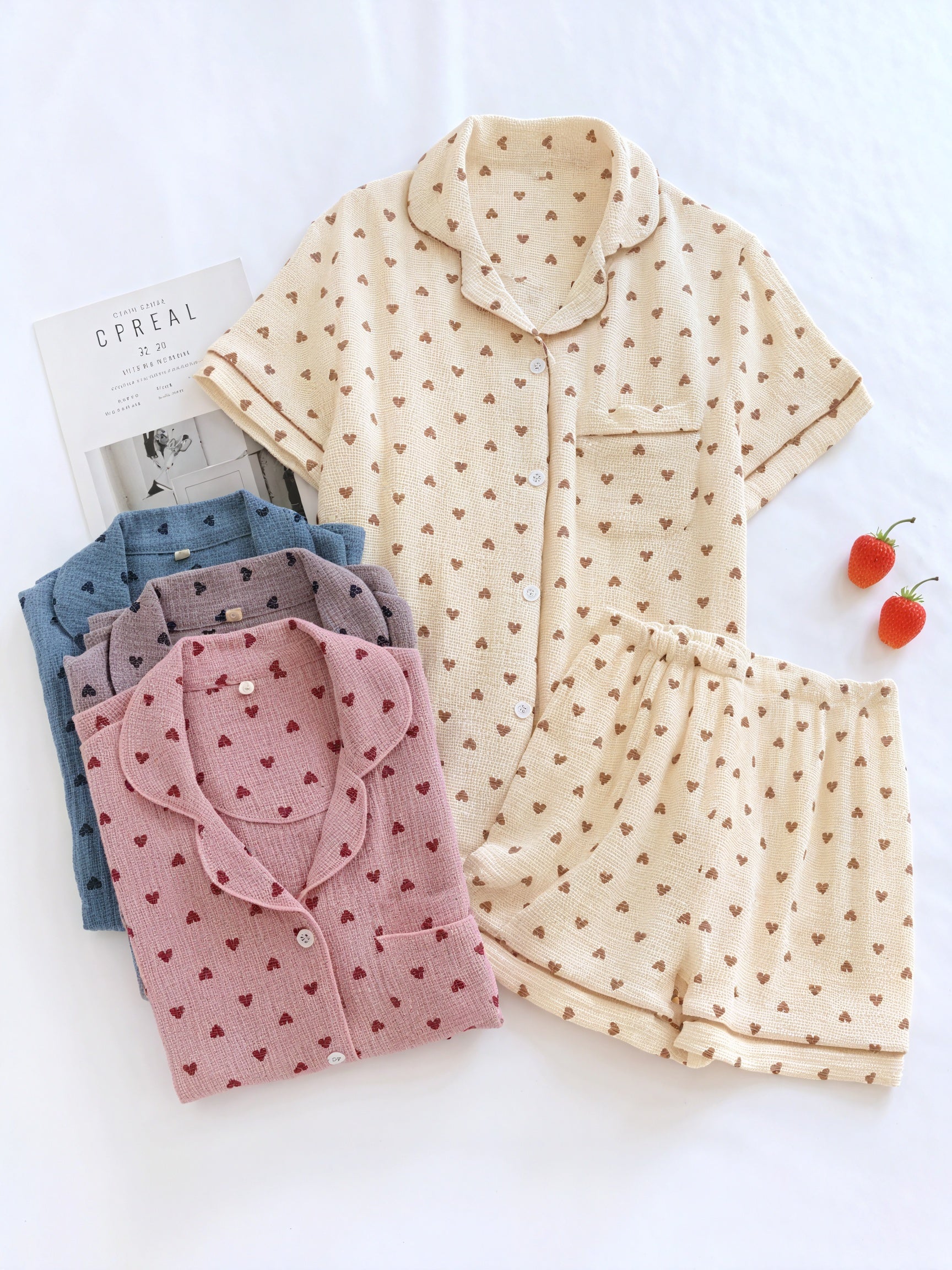 Conjunto de Pijama Corazón Cómodo