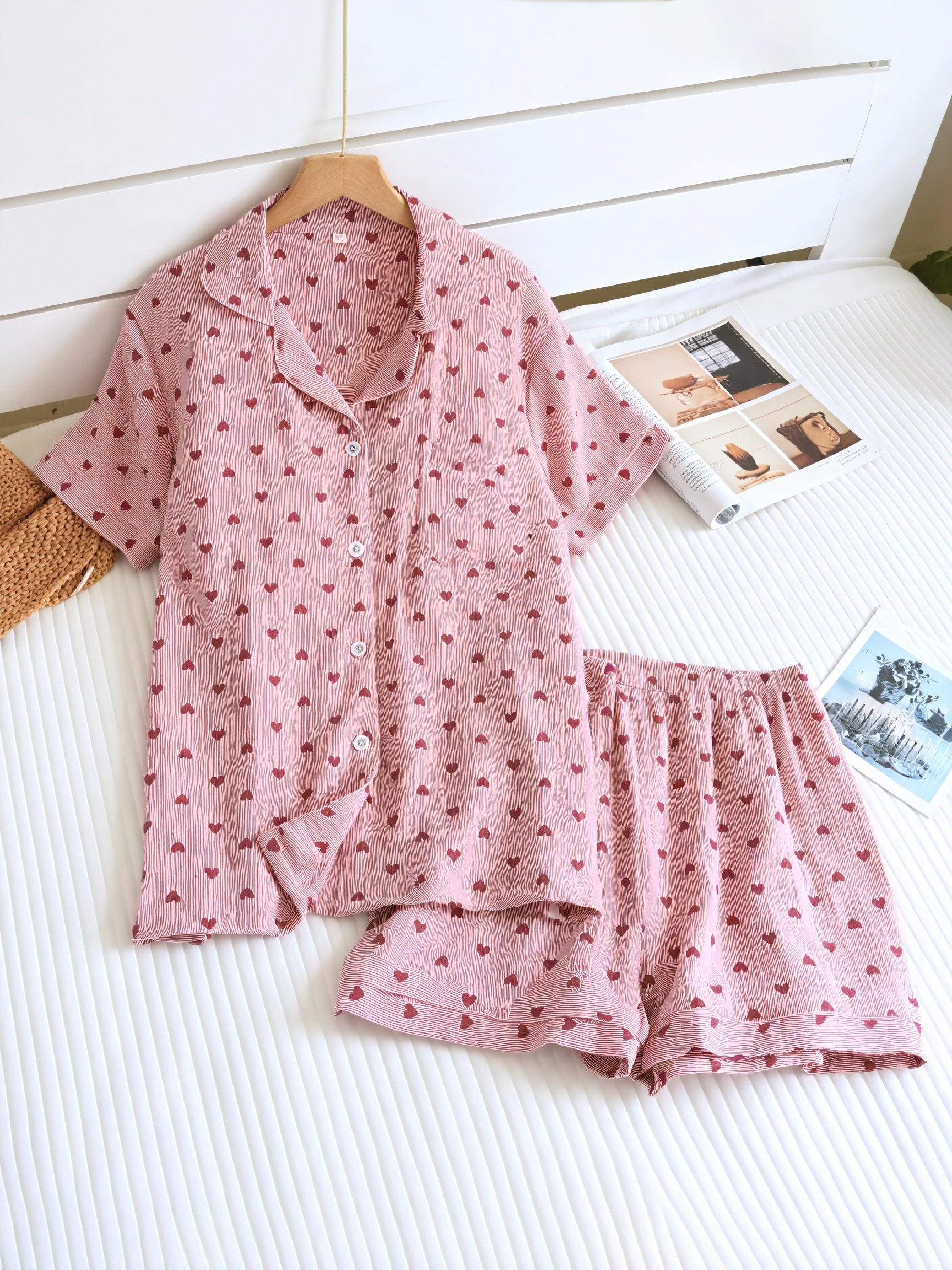 Conjunto de Pijama Corazón Cómodo