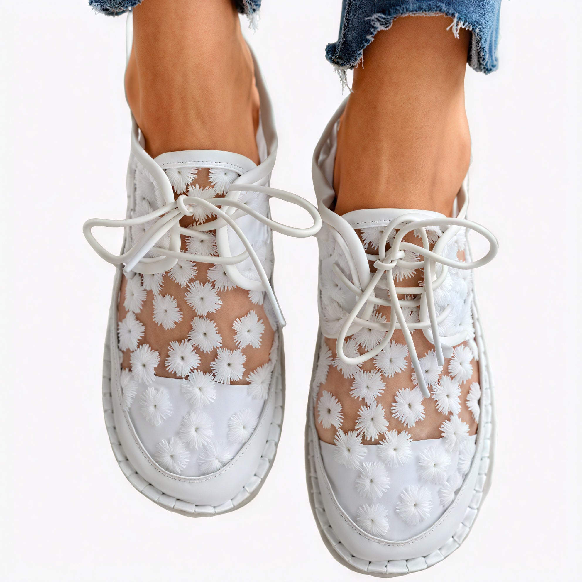 Zapatos Malla Floral - Comodidad y Estilo Único