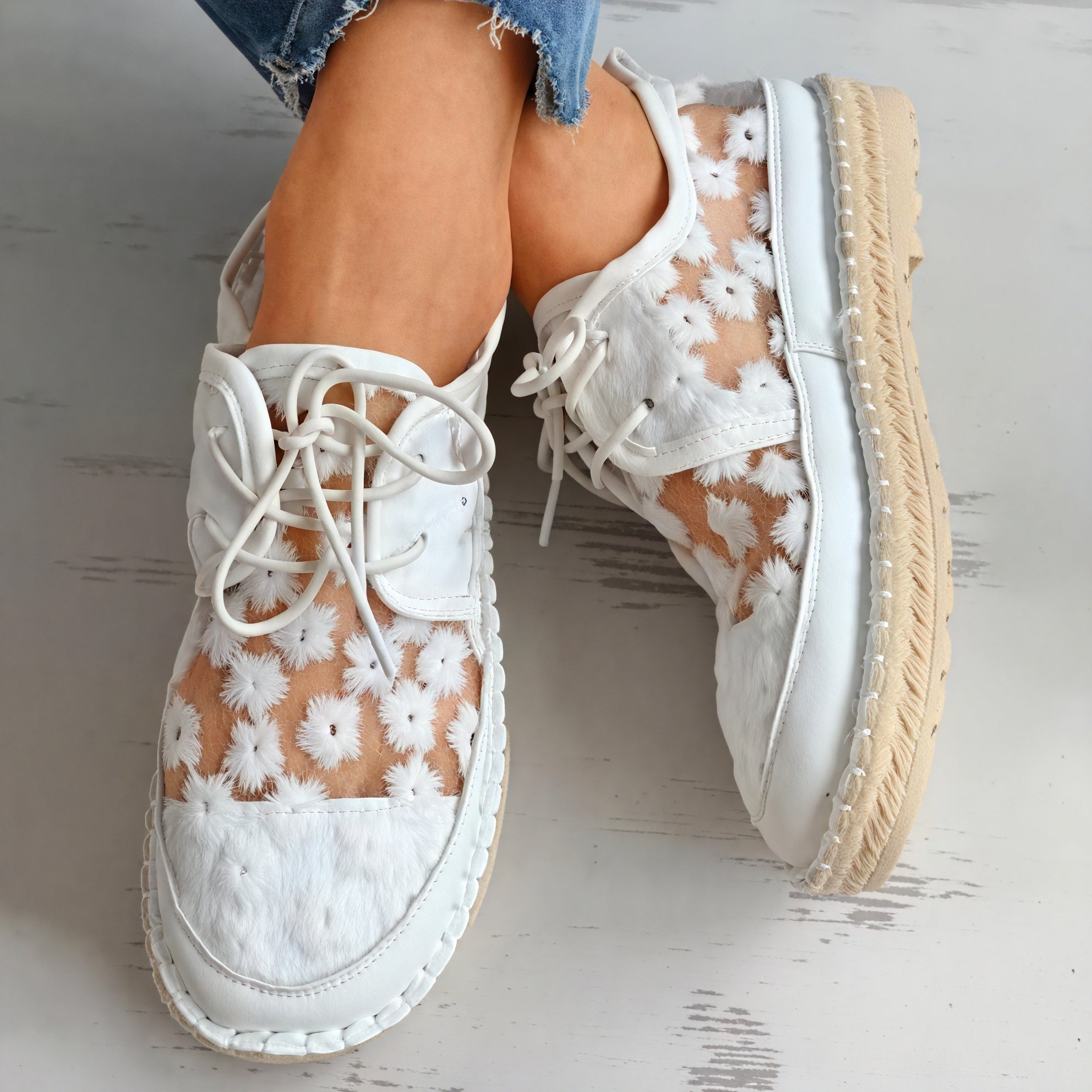 Zapatos Malla Floral - Comodidad y Estilo Único