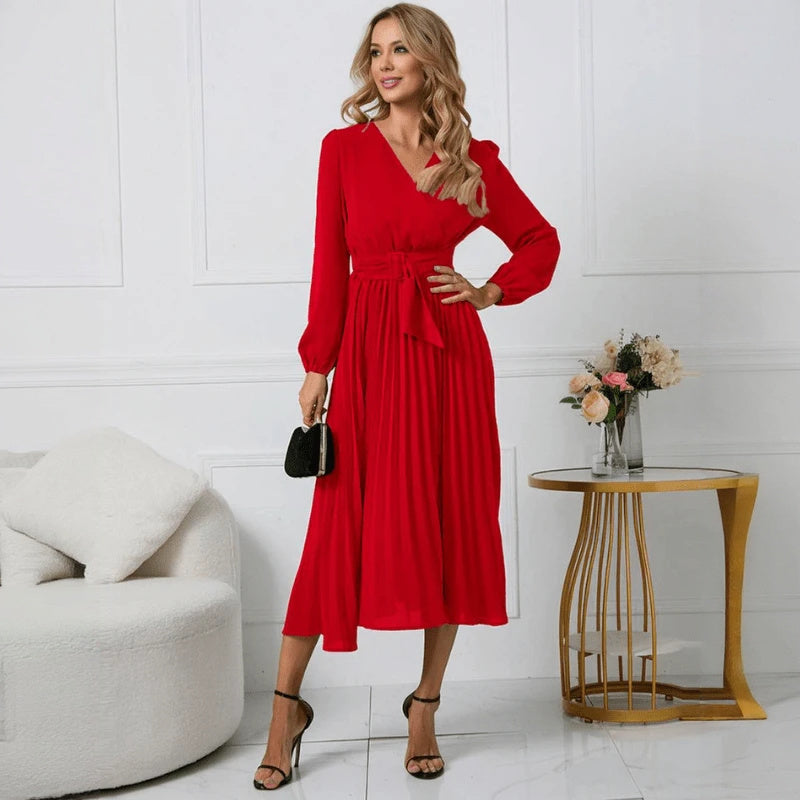 Vestido Elegante con Diseño Envolvente