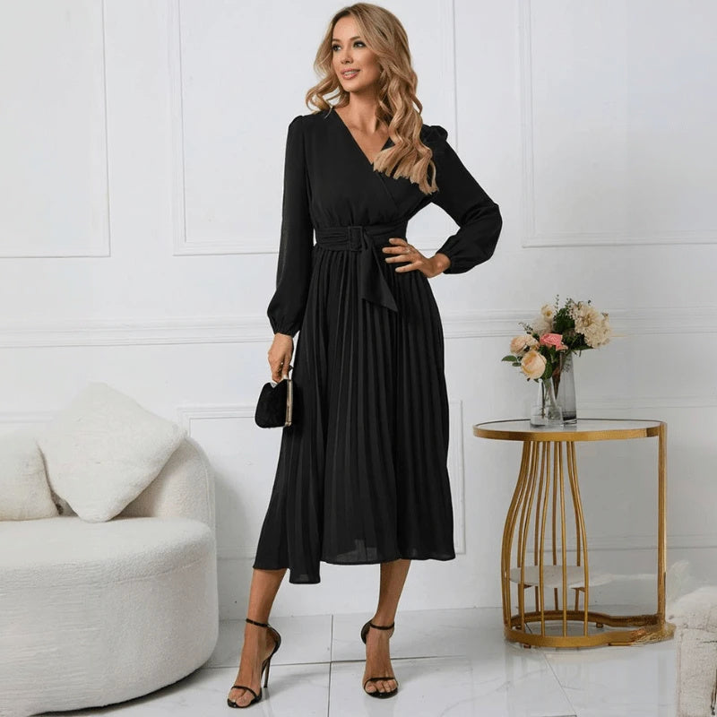 Vestido Elegante con Diseño Envolvente