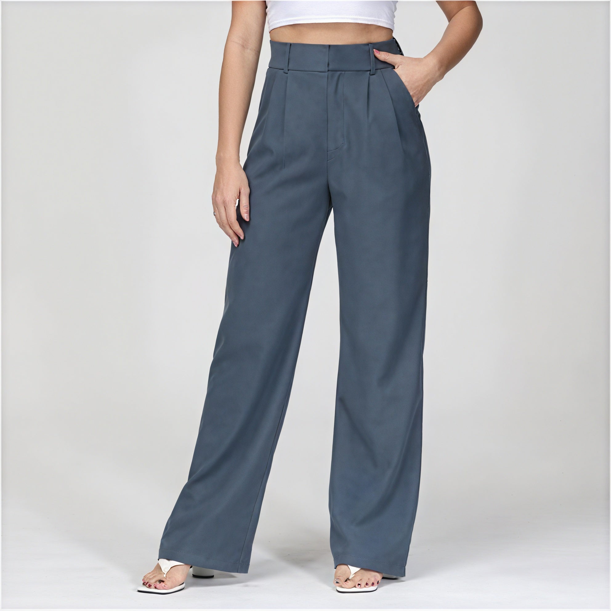 Pantalones Anchos de Cintura Alta