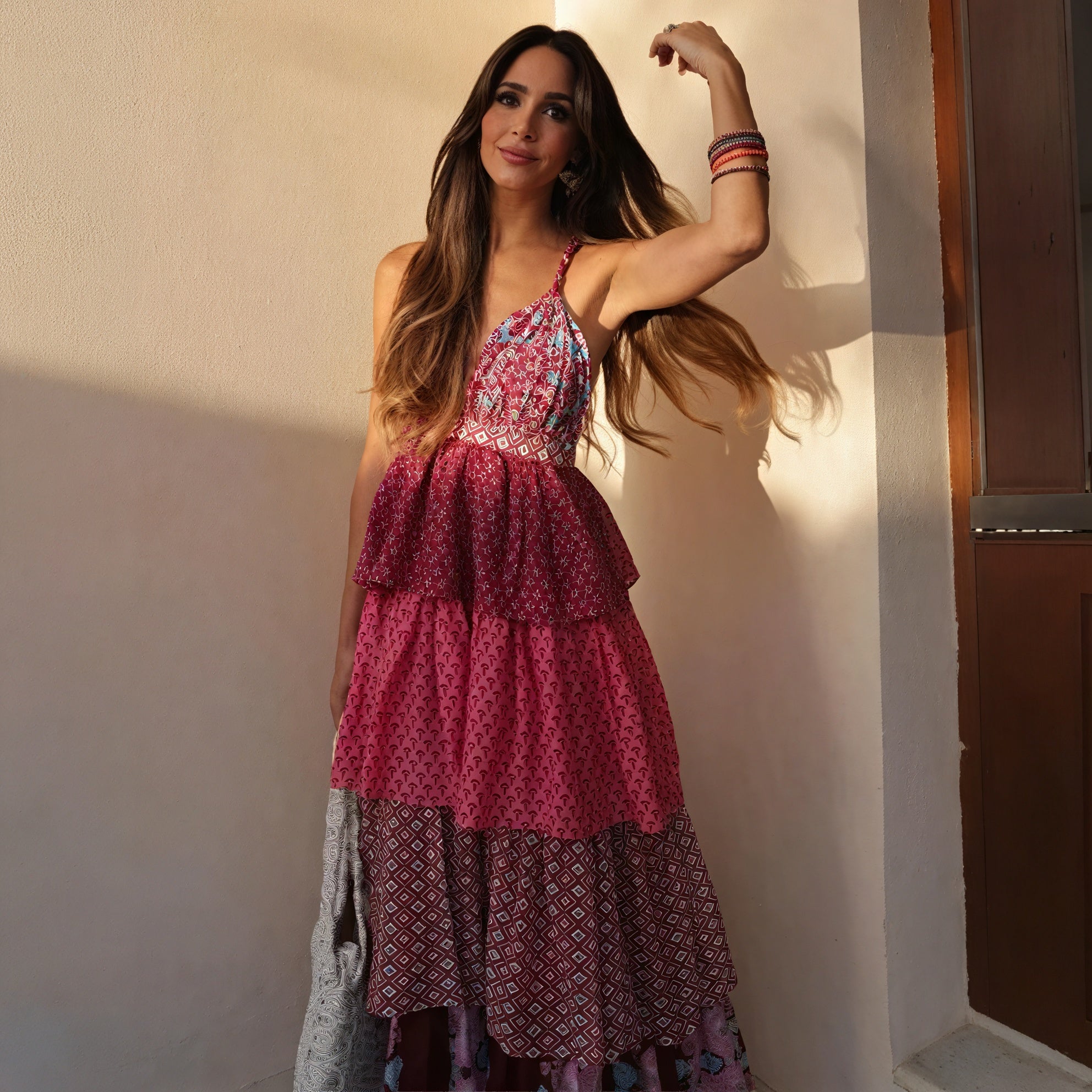 Vestido Maxi Bohemio con Estampados Vibrantes