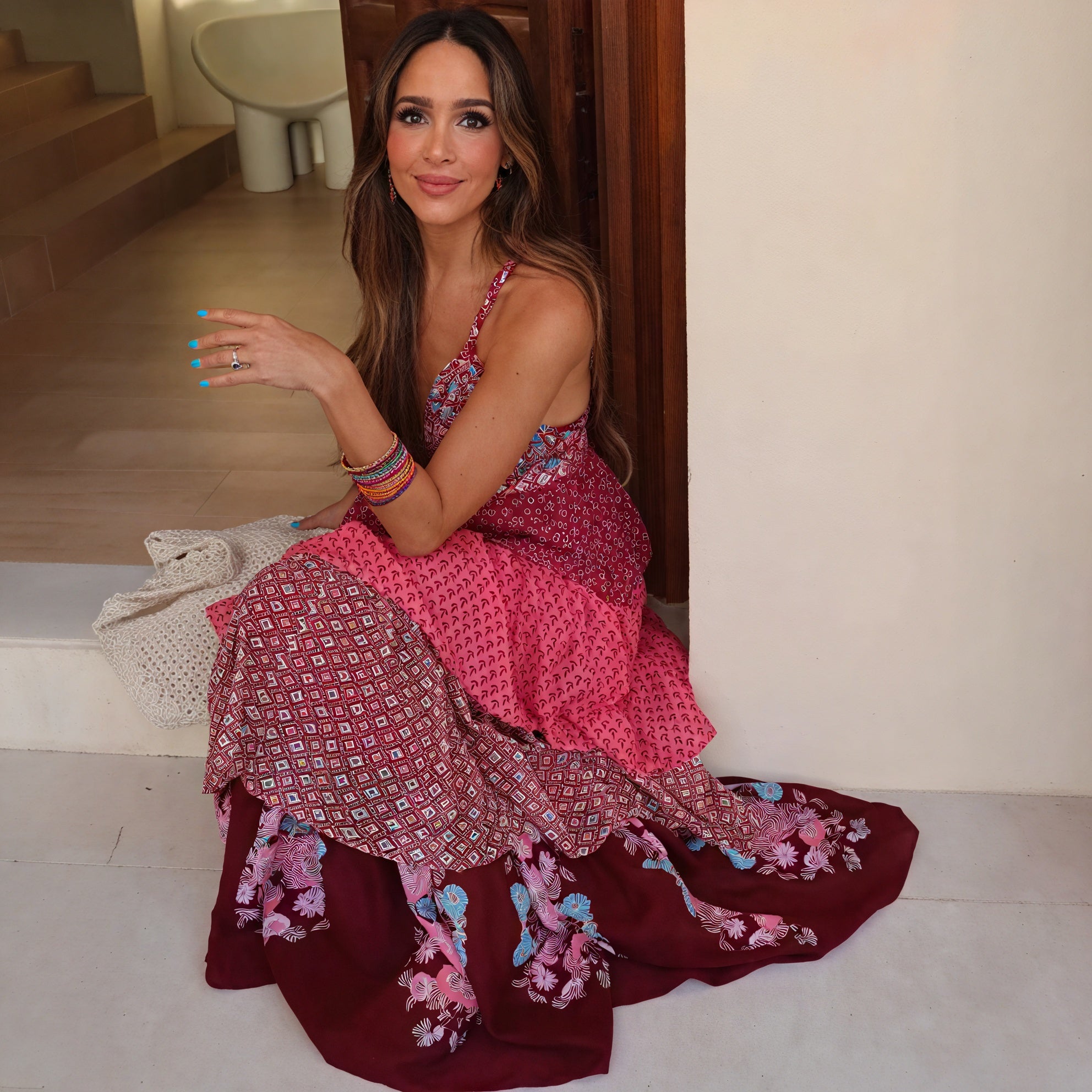Vestido Maxi Bohemio con Estampados Vibrantes