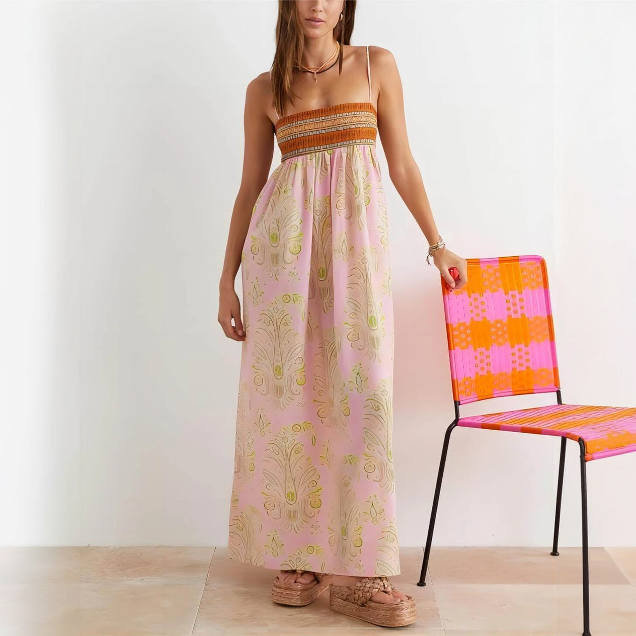 Vestido Maxi Estampado Bohemio Chic