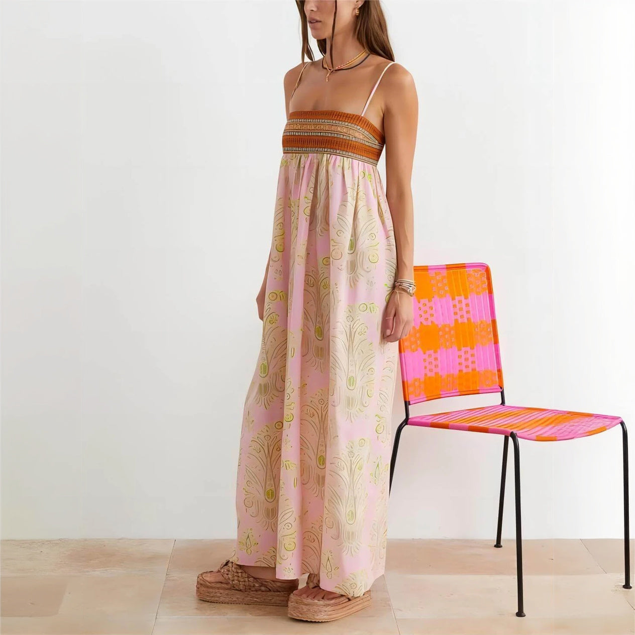 Vestido Maxi Estampado Bohemio Chic