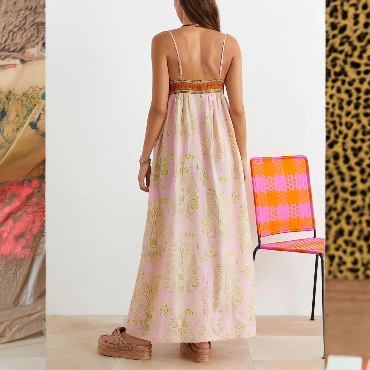 Vestido Maxi Estampado Bohemio Chic