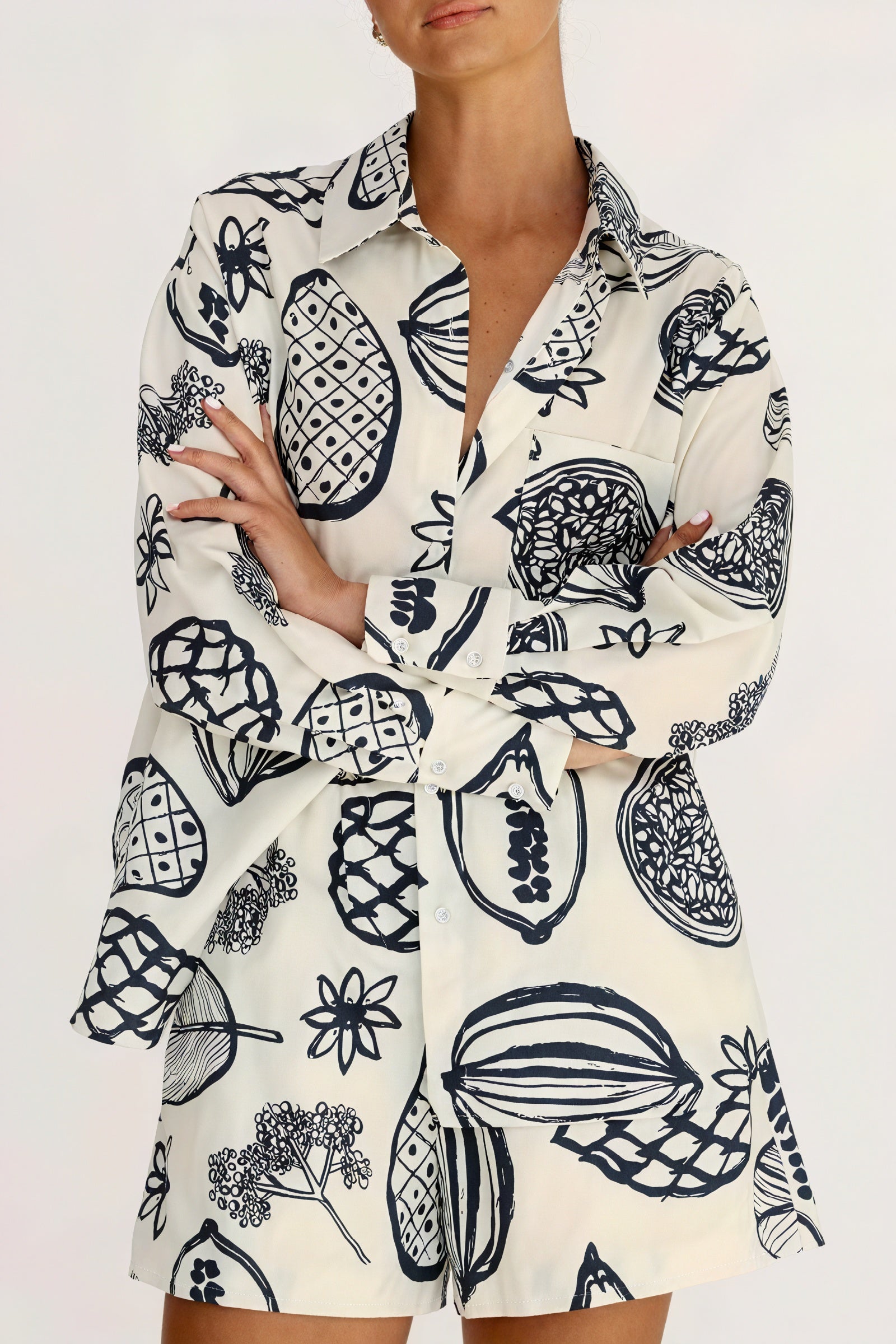 Conjunto de Dormir Estampado Botánico