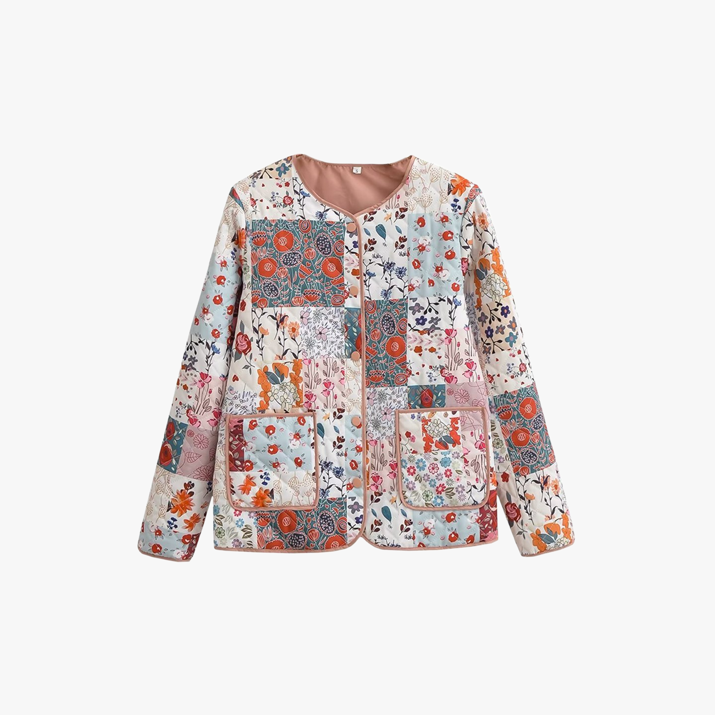 Chaqueta Patchwork Floral Estilo Bohemio Chic