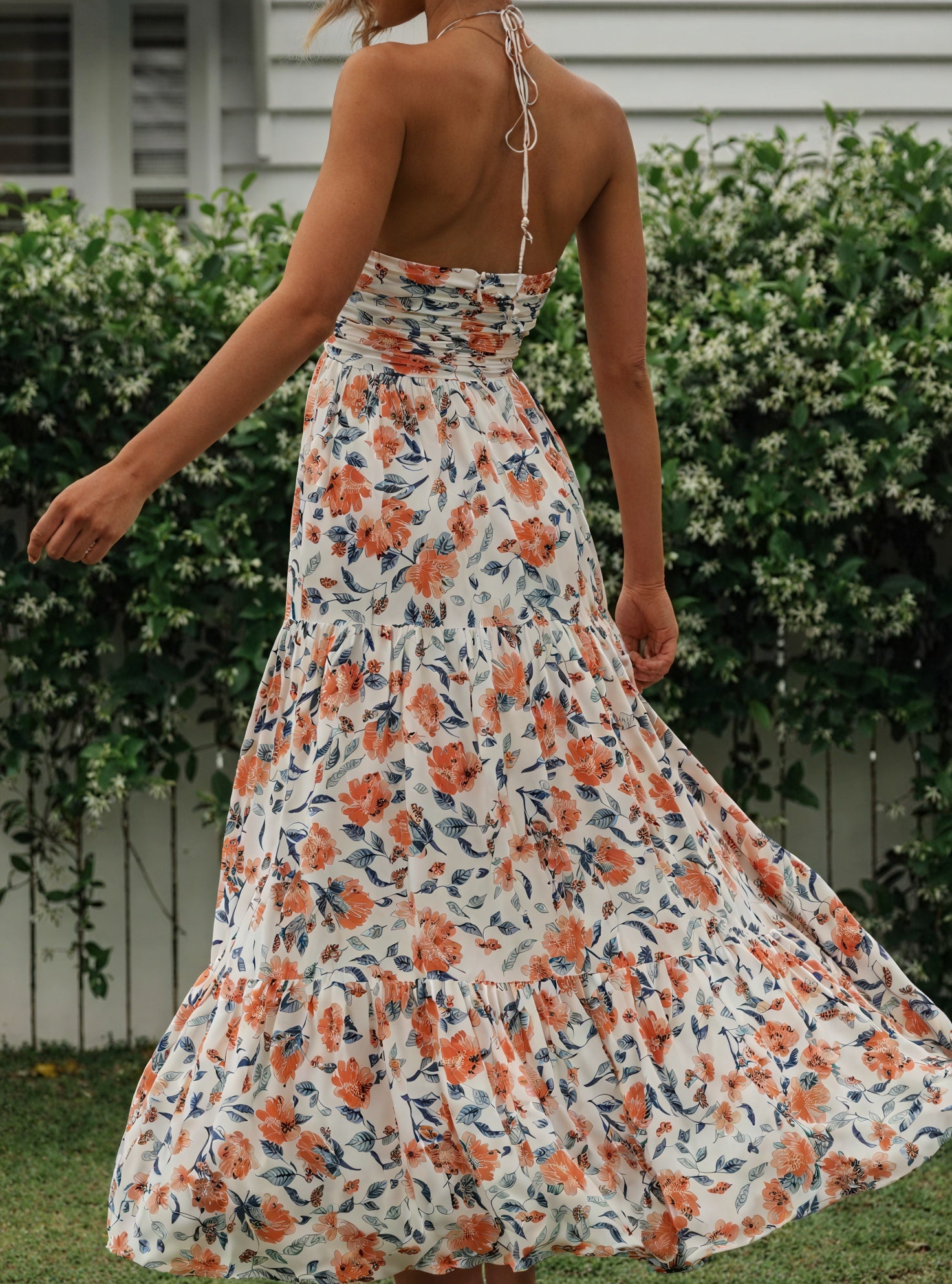 Vestido Maxi Floral Halter