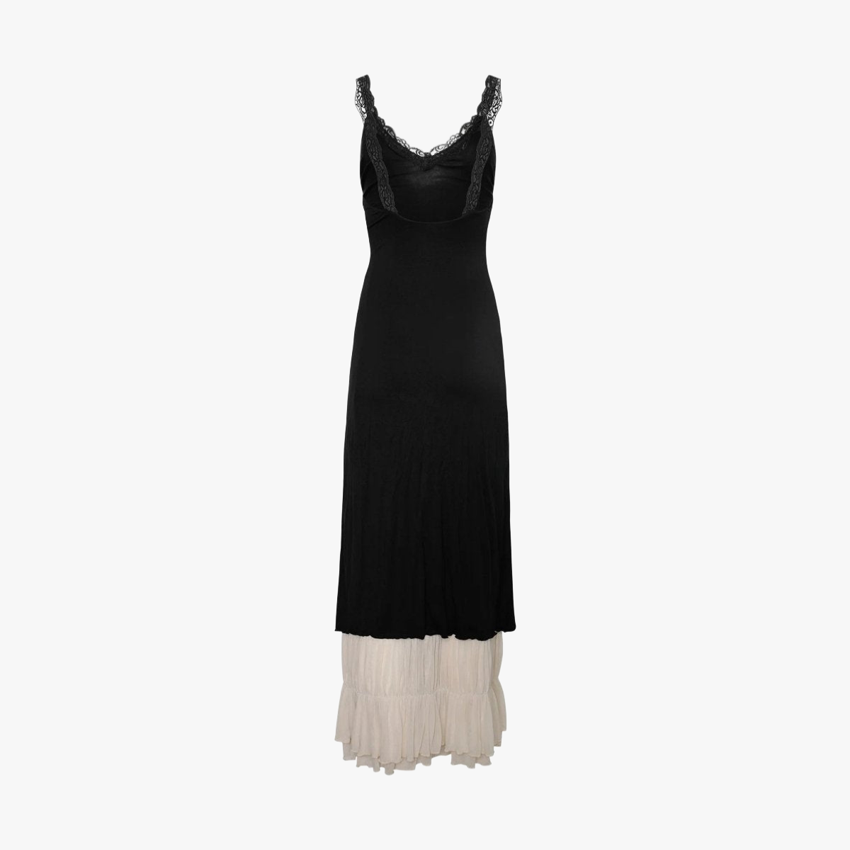 Vestido Maxi Elegante con Detalles de Encaje