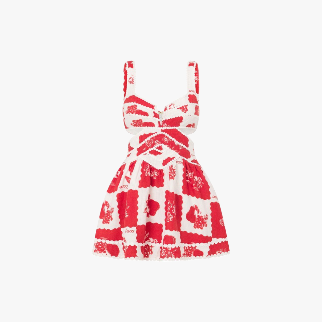 Vestido Mini Floral con Detalle Cut-Out