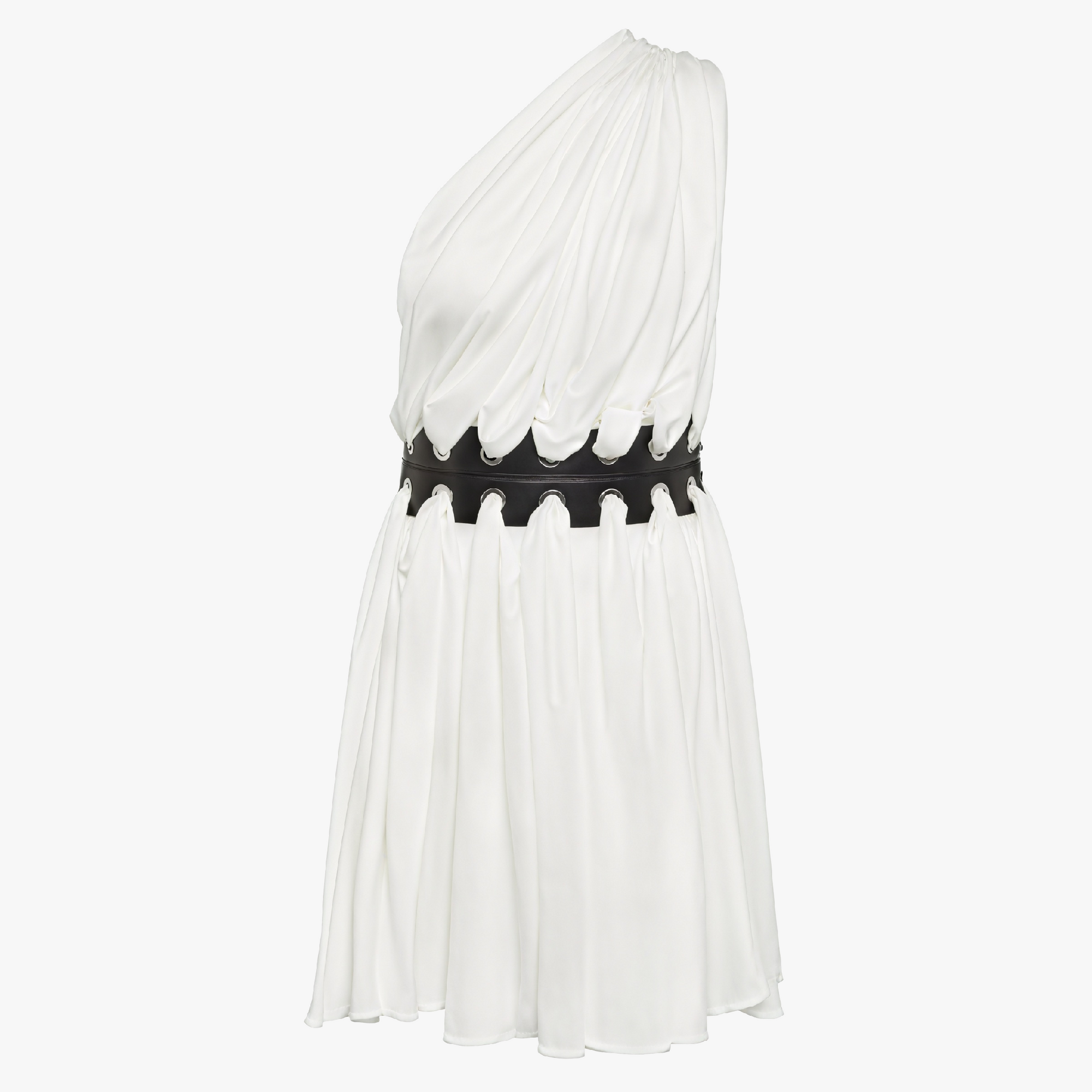 Vestido Asimétrico con Cinturón Estilo Moderno