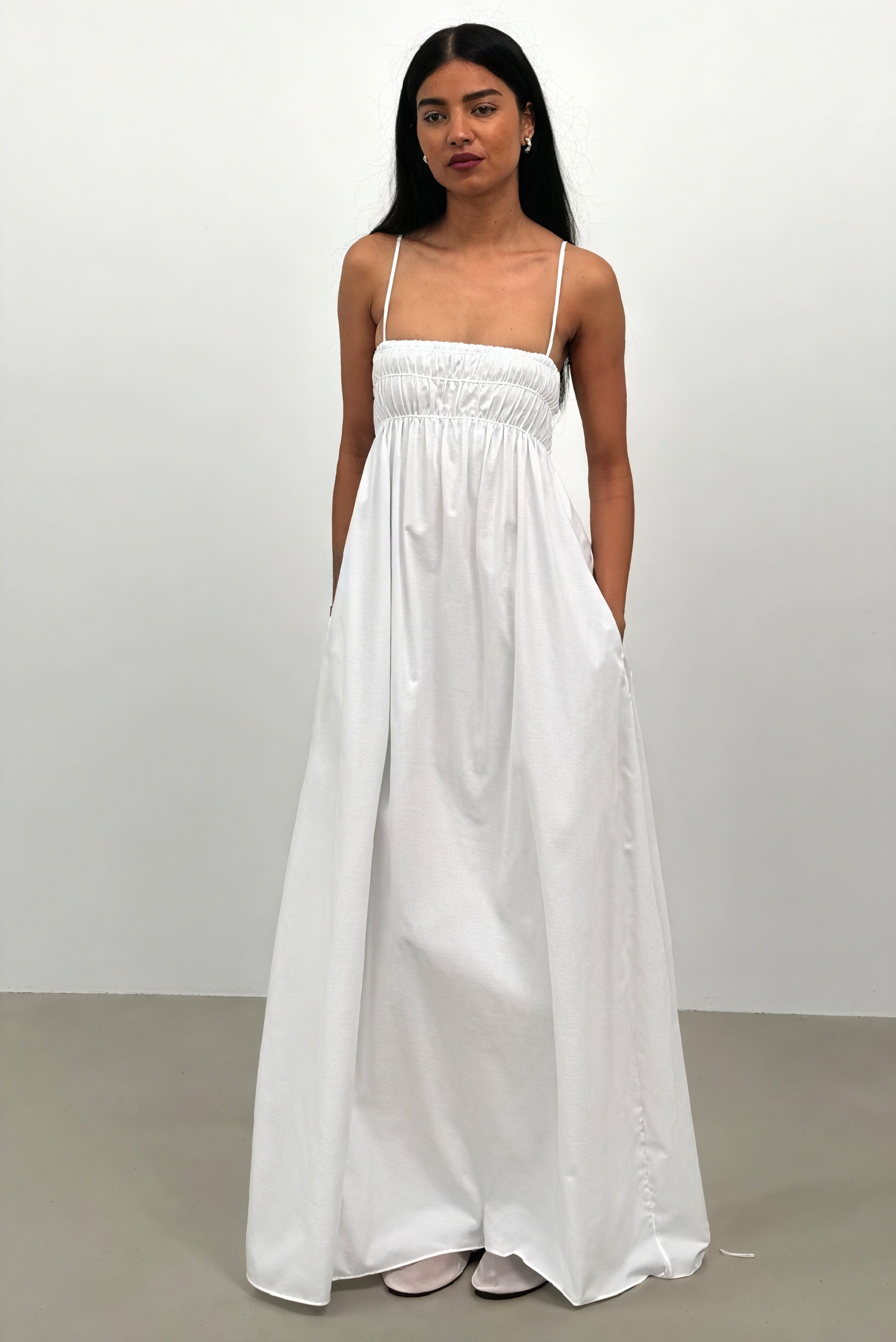 Vestido Maxi Ligero con Bolsillos