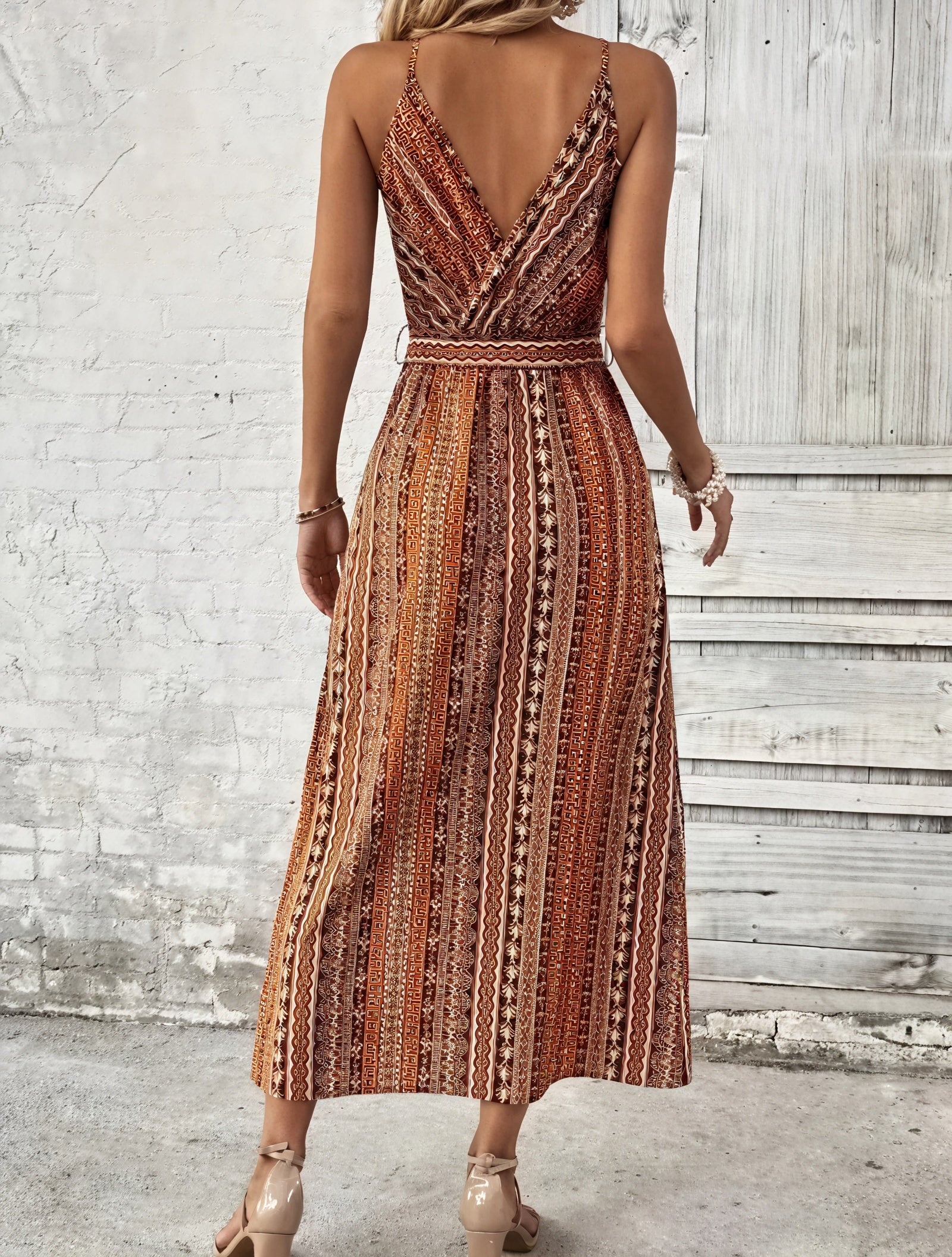 Vestido Maxi Bohemio con Cinturón