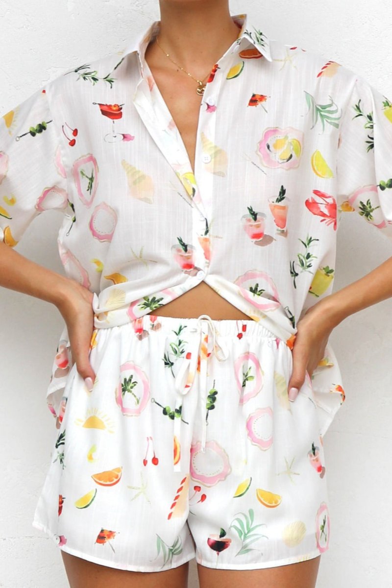 Conjunto de Pijama Estampado Vacaciones