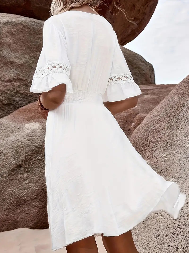Vestido Floral con Encaje Romántico