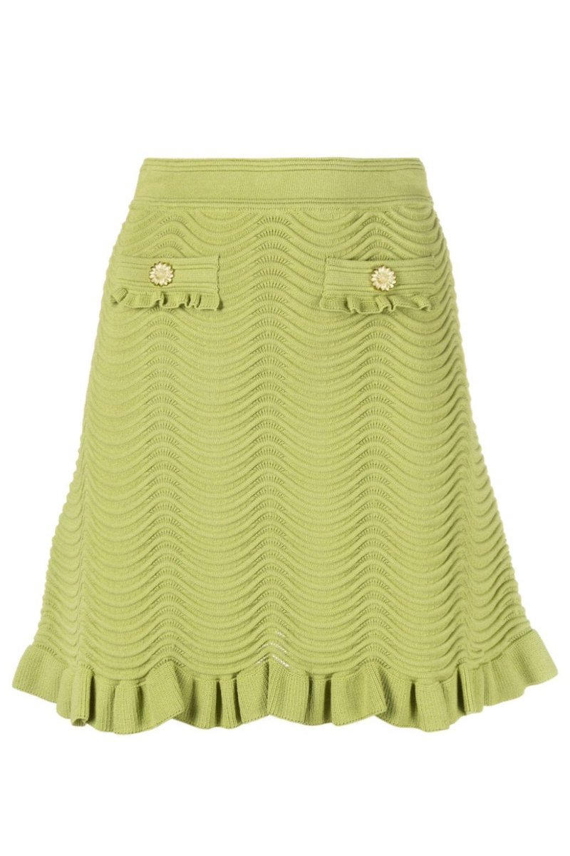 Conjunto Chic de Punto con Detalles Ruffle