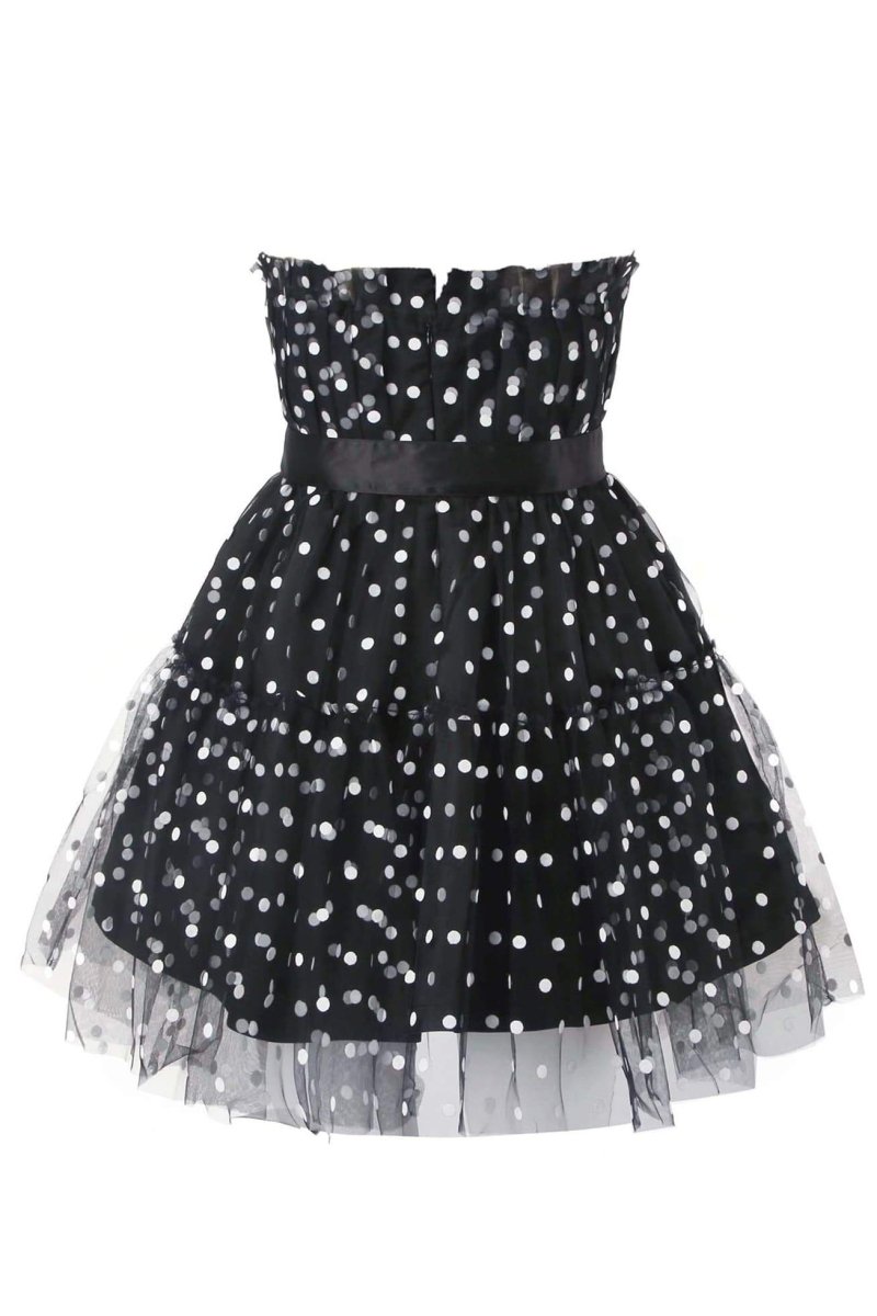 Vestido Coqueto de Lunares con Lazada