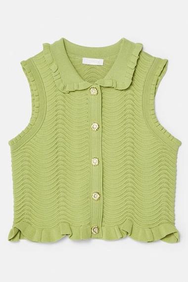 Conjunto Chic de Punto con Detalles Ruffle