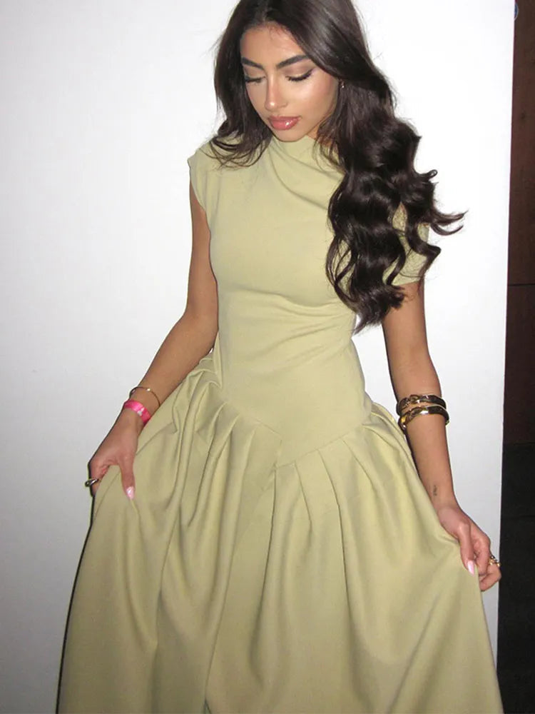 Vestido Midi Asimétrico – Sofisticación Moderna