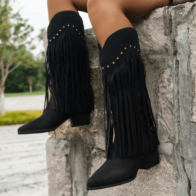 Botas Altas con Detalles Bohemios