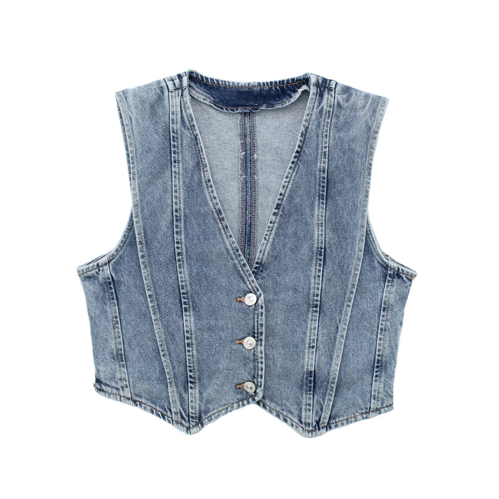 Chaleco Denim Estructurado - Diseño Contemporáneo