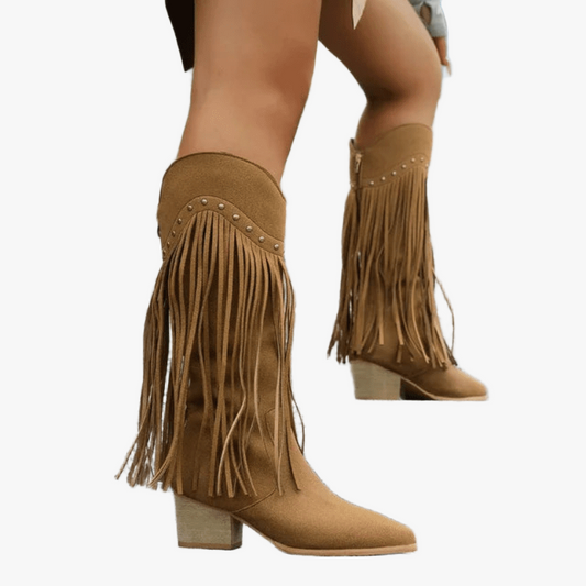 Botas Altas con Detalles Bohemios