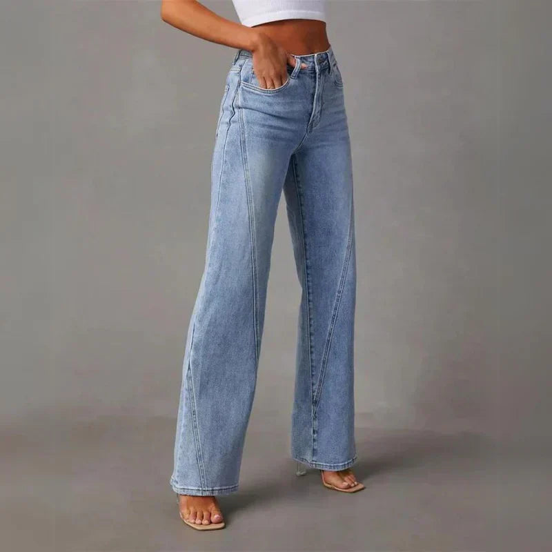 Jeans de Pierna Ancha de Estilo Casual