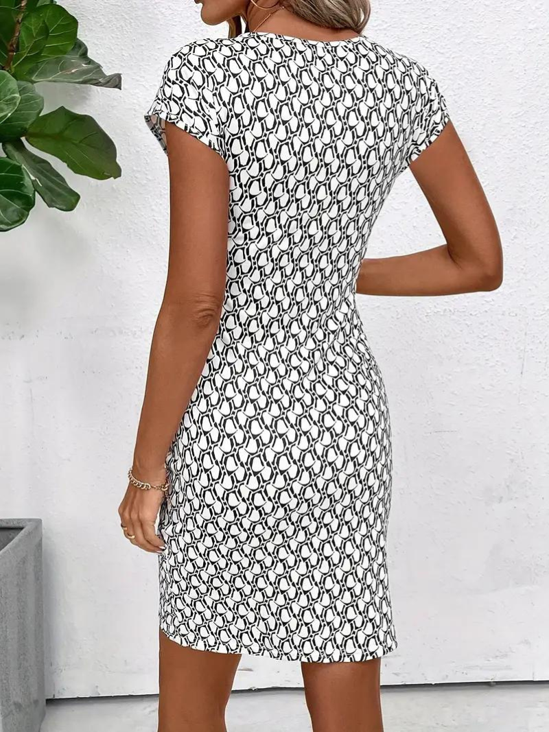 Vestido Bodycon Estampado Geométrico