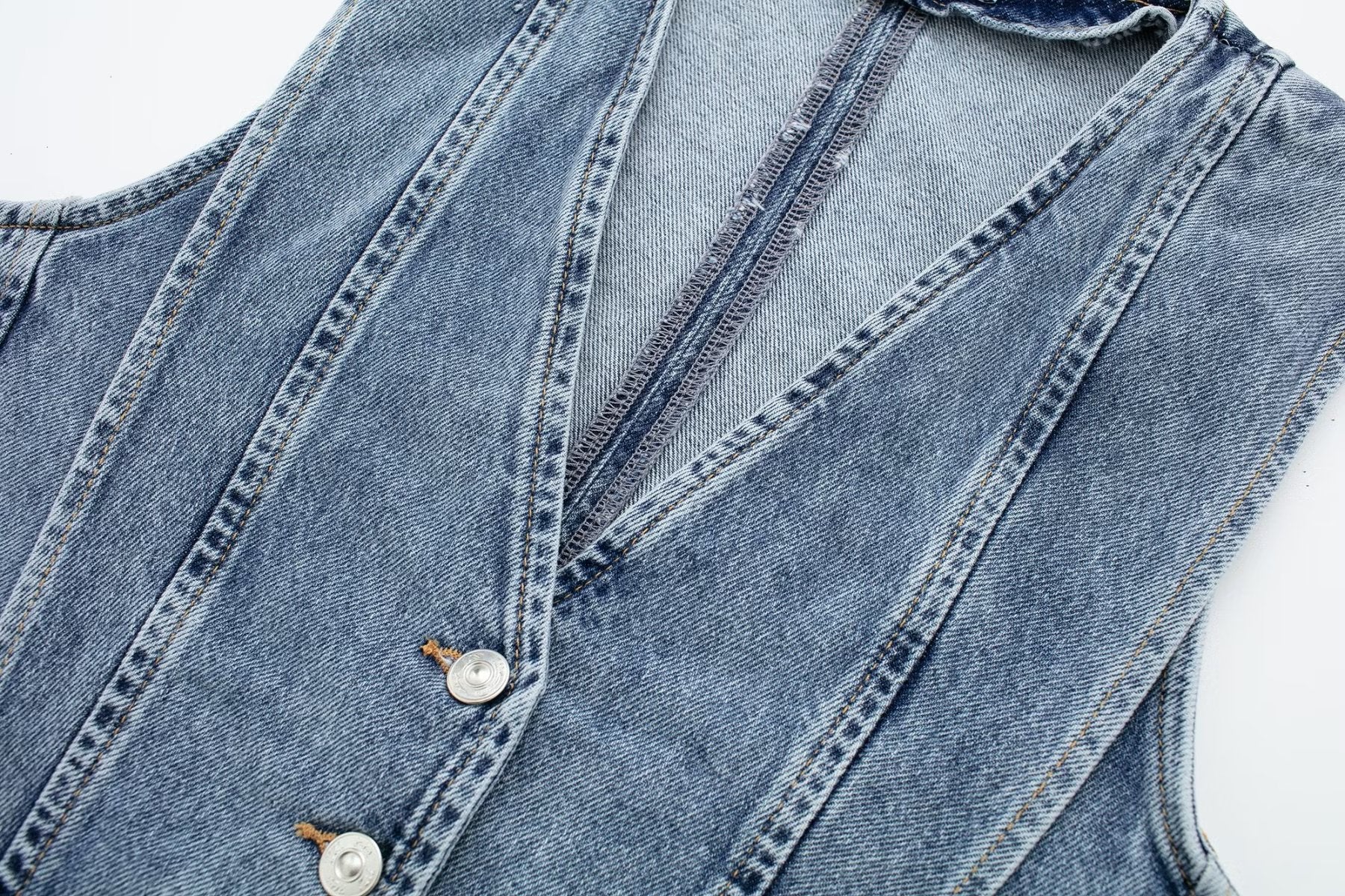 Chaleco Denim Estructurado - Diseño Contemporáneo