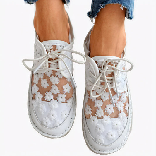 Zapatos Malla Floral - Comodidad y Estilo Único