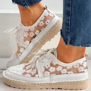 Zapatos Malla Floral - Comodidad y Estilo Único