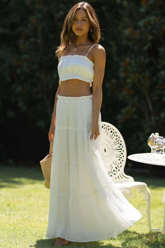 Conjunto Top y Falda Maxi Fluida