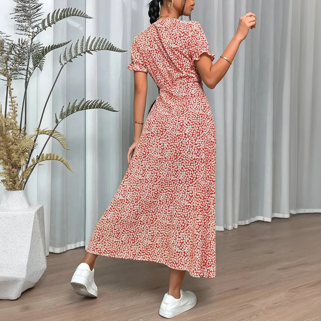 Vestido Bohemio Chic con Diseño Envolvente