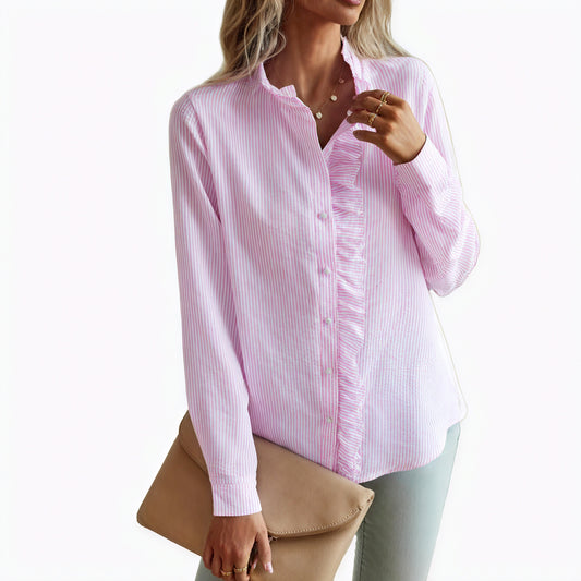 Blusa Texturizada con Volantes Delicados