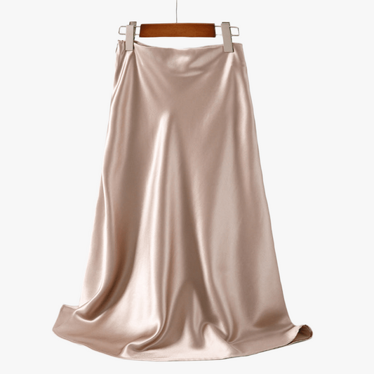Falda Midi Elegante de Cintura Alta