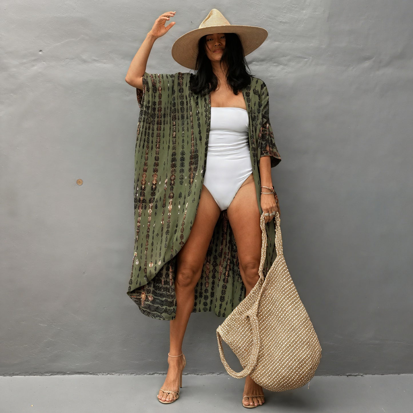 Vestido Bohemio Estilo Kimono