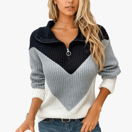 Suéter Chic con Diseño Chevron